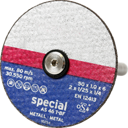 Mini Cutting Discs AS46T-BF 50 x 1 x 6 mm