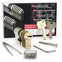 Multipick 6-pin Dimple / Euro profile combination training lock set