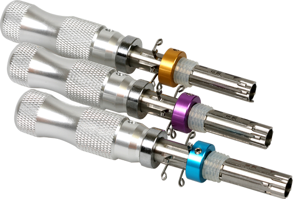 DBH Set di grimaldelli tubolari trasparenti e 3 grimaldelli tubolari in rame 