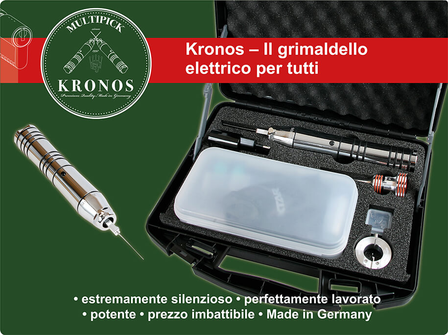 Multi Pick® Kronos grimaldello elettrico per tutti qualità made in